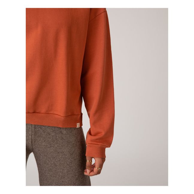 Sweatshirt Bio-Baumwolle - Damenkollektion  | Terracotta