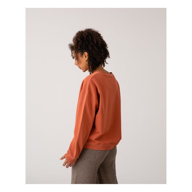 Sweatshirt Bio-Baumwolle - Damenkollektion  | Terracotta