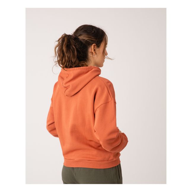Sweatshirt Kapuze Bio-Baumwolle - Damenkollektion  | Terracotta