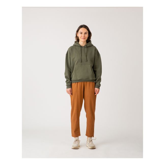 Sudadera con capucha de algodón orgánico - Colección Mujer  | Verde