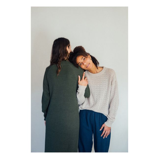 Pull Matières Recyclées Pointelle - Collection Femme  | Beige