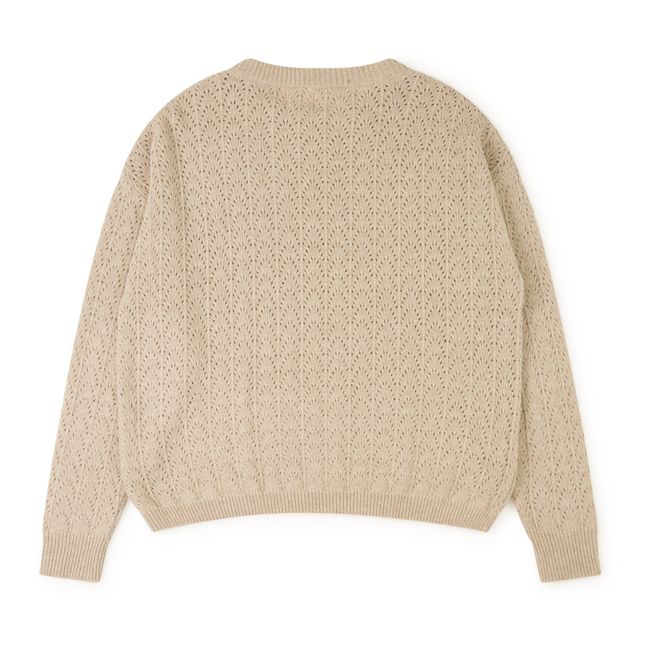 Pull Matières Recyclées Pointelle - Collection Femme  | Beige
