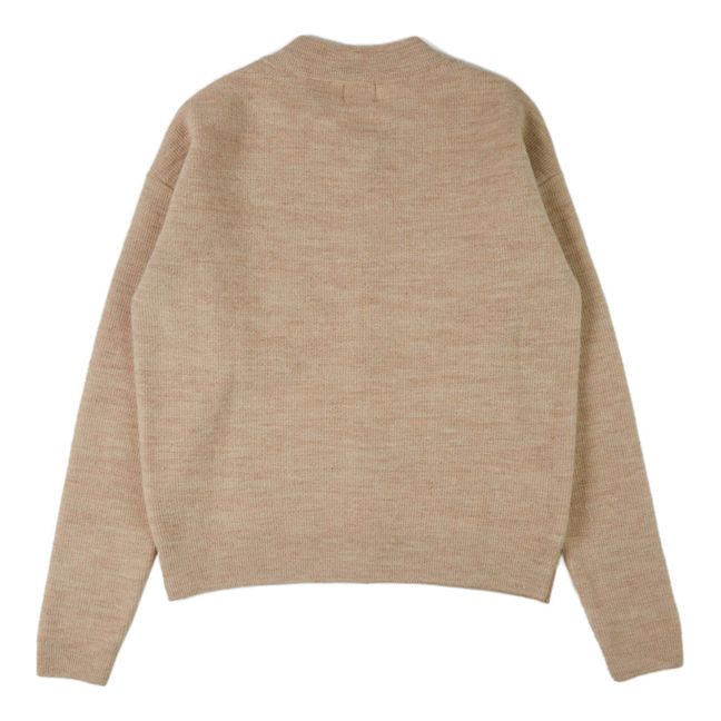 Cardigan Mérinos et Alpaga Poche - Collection Femme  | Beige