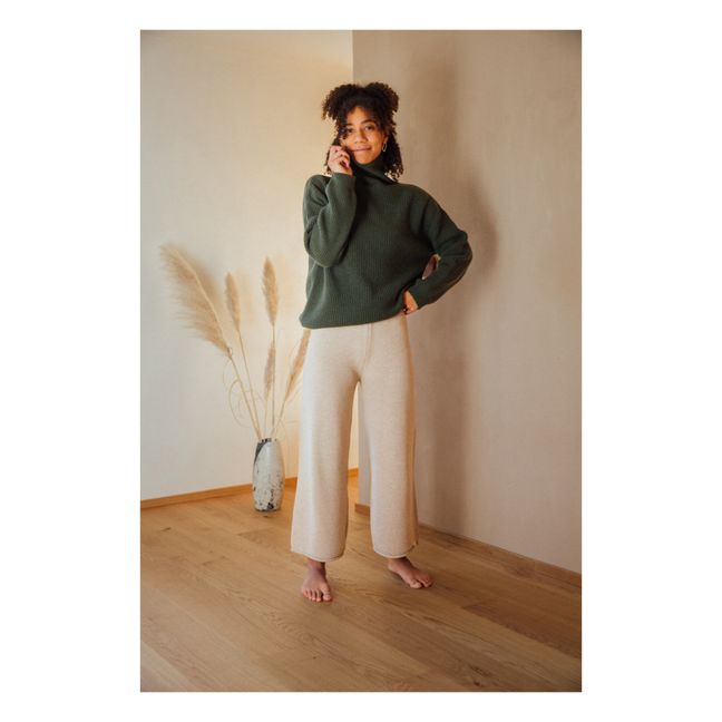 Pantalon Tricot Matières Recyclées - Collection Femme  | Ecru