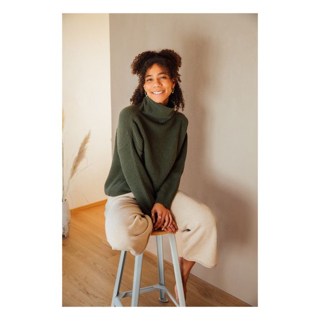 Pantalon Tricot Matières Recyclées - Collection Femme  | Ecru