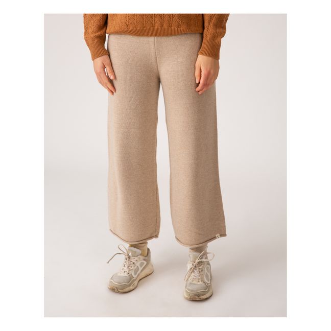 Pantalon Tricot Matières Recyclées - Collection Femme  | Ecru