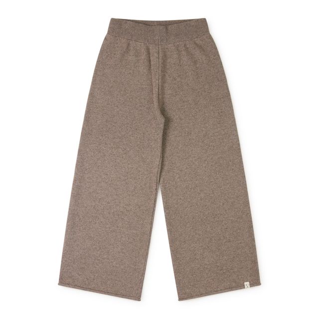 Pantalon Tricot Matières Recyclées - Collection Femme  | Taupe brown