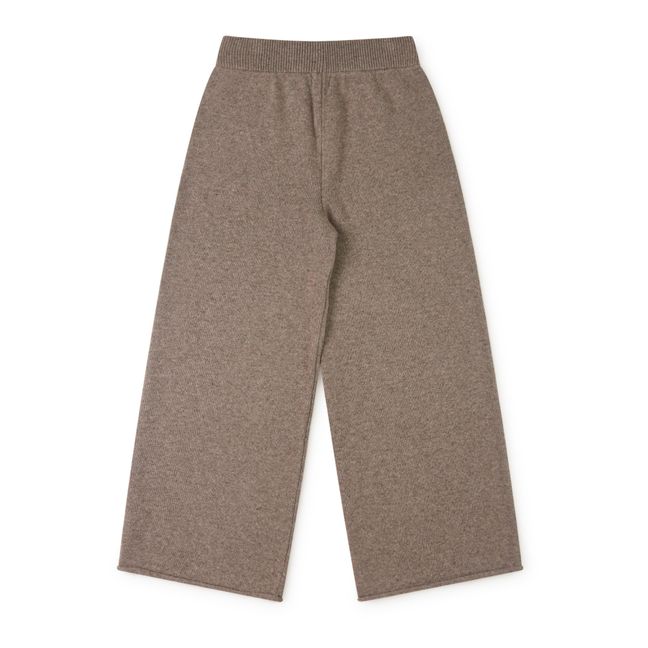 Pantalon Tricot Matières Recyclées - Collection Femme  | Taupe brown