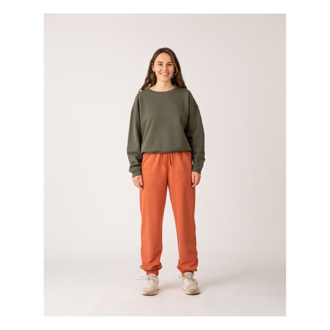 Organic Cotton Sweatpants - Women’s Collection  | Terracotta