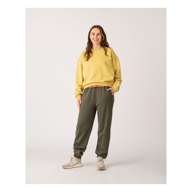 Organic Cotton Sweatpants - Women’s Collection  | Dark green