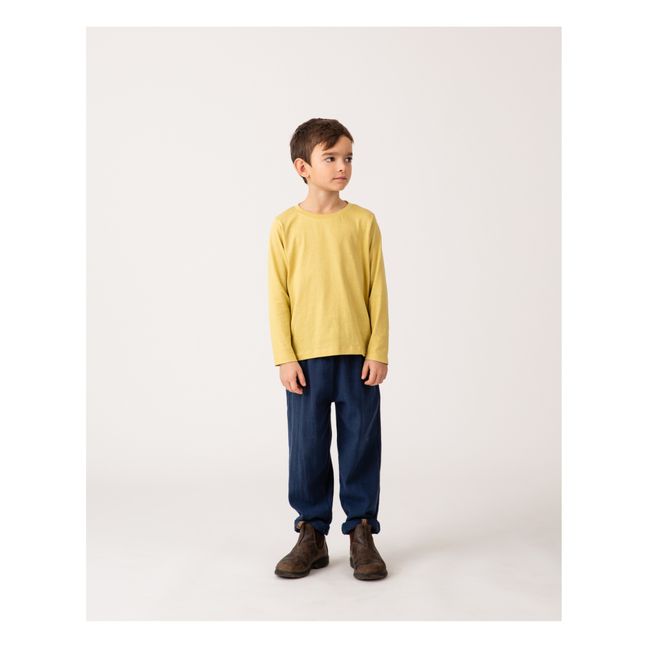T-Shirt ML Coton Bio | Jaune pâle