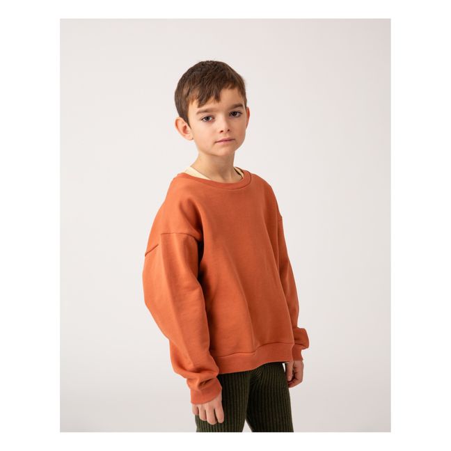Organic cotton sweatshirt | Terracotta