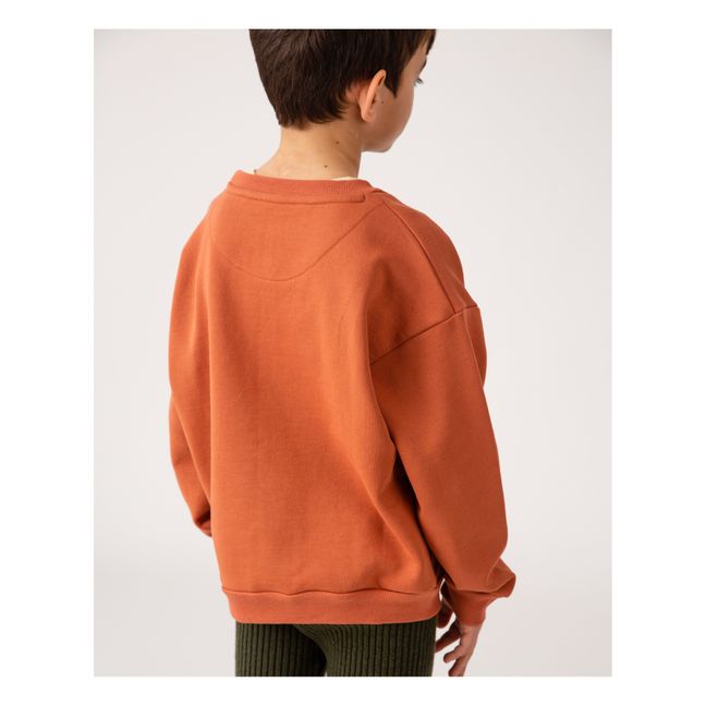 Organic cotton sweatshirt | Terracotta