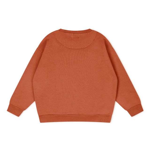 Organic cotton sweatshirt | Terracotta