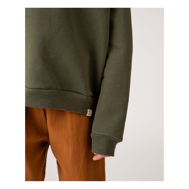 Organic cotton sweatshirt | Dark green