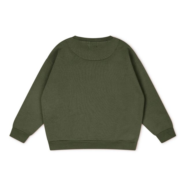 Organic cotton sweatshirt | Dark green