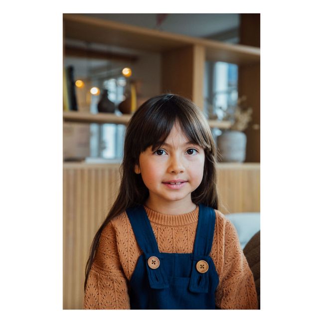 Openwork recycled materials jumper | Ochre