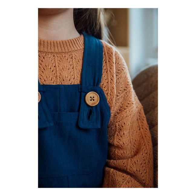 Openwork recycled materials jumper | Ochre
