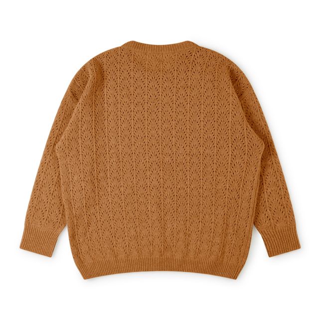 Pull Matières Recyclées Ajouré | Ocre