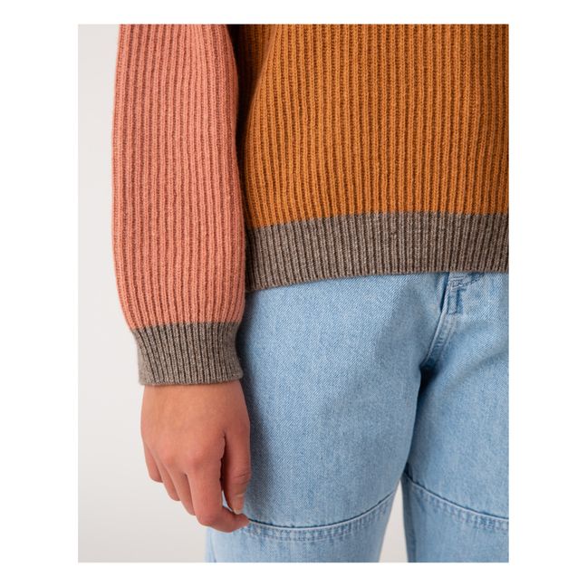 Maglia bicolore in materiale riciclato | Ruggine