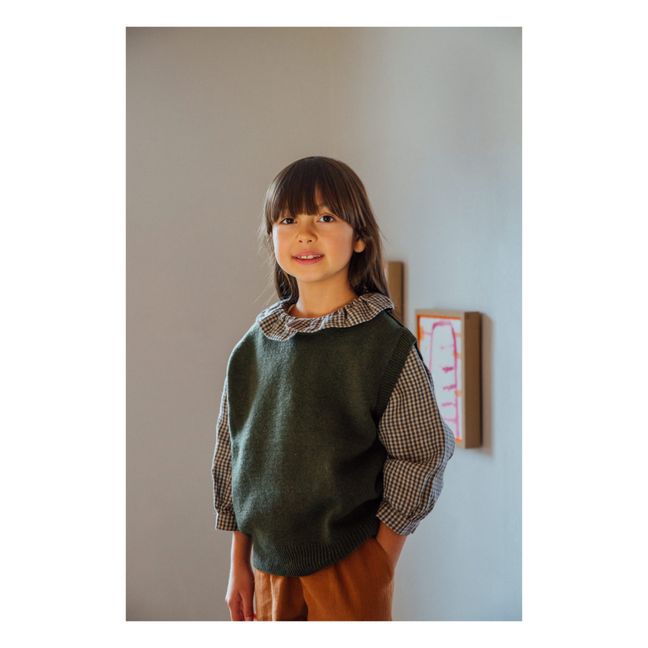 Pull Sans Manches Matières Recyclées | Dark green