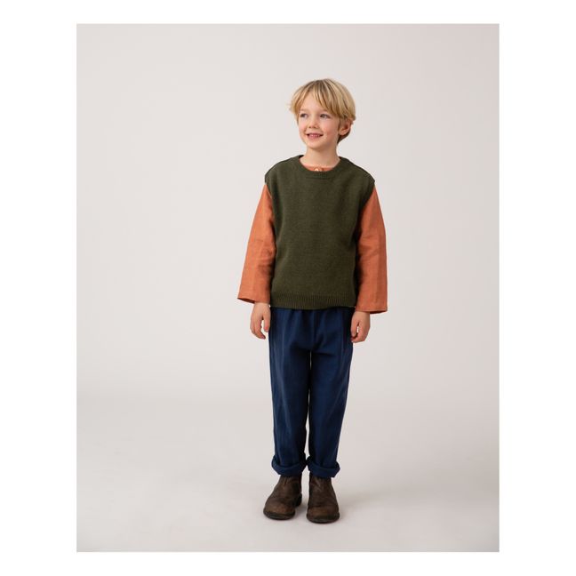 Pull Sans Manches Matières Recyclées | Vert foncé