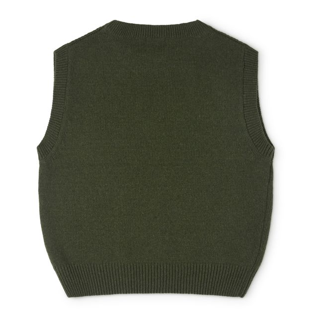 Pull Sans Manches Matières Recyclées | Vert foncé