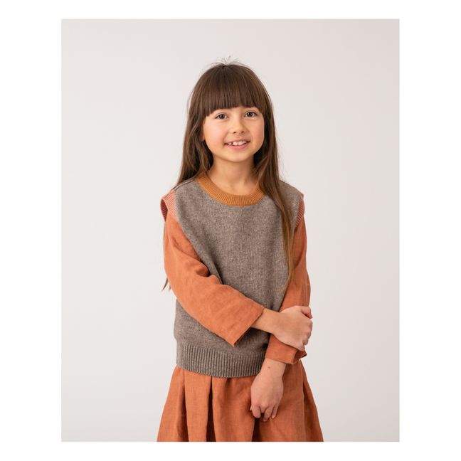 Pull Sans Manches Matières Recyclées | Taupe