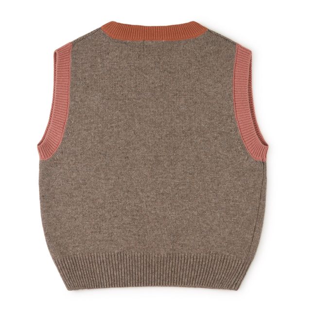 Pull Sans Manches Matières Recyclées | Taupe brown