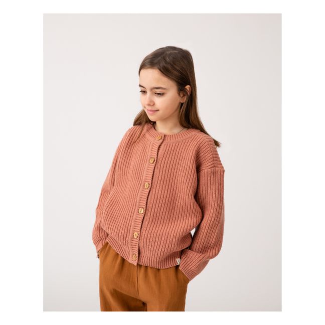 Strickjacke aus recyceltem Material | Altrosa