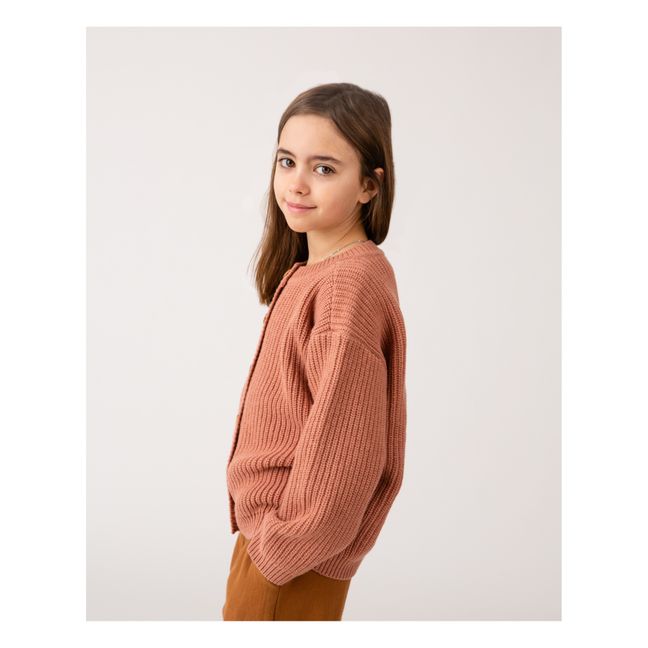 Strickjacke aus recyceltem Material | Altrosa