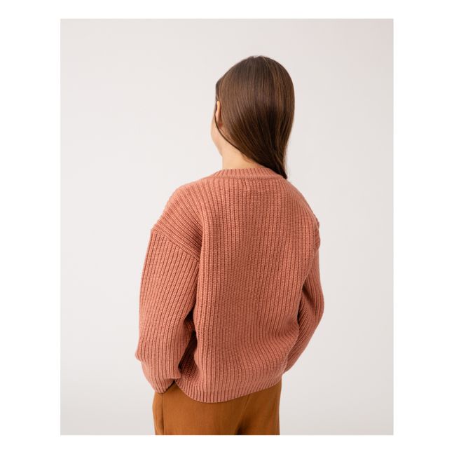 Strickjacke aus recyceltem Material | Altrosa