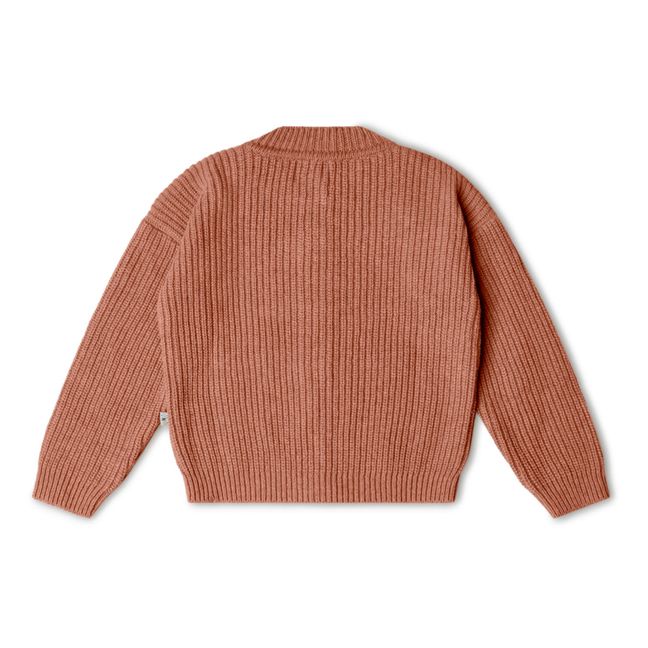 Strickjacke aus recyceltem Material | Altrosa