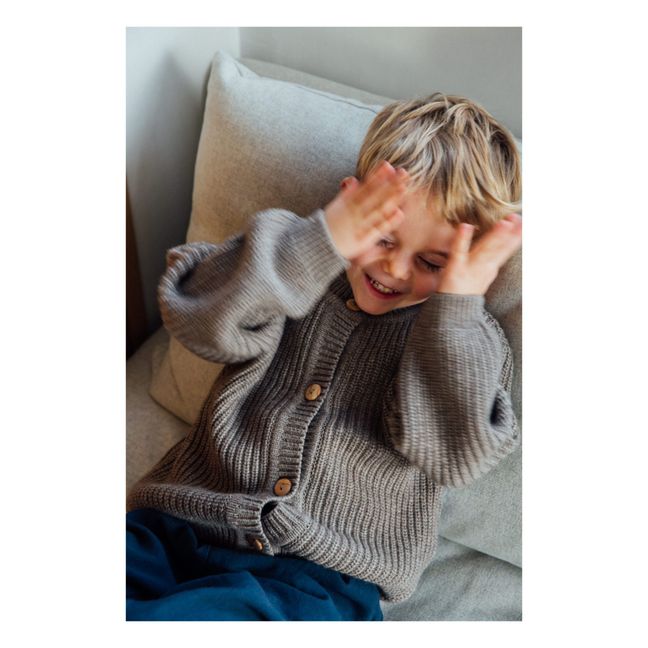 Recycled Cardigan | Taupe brown