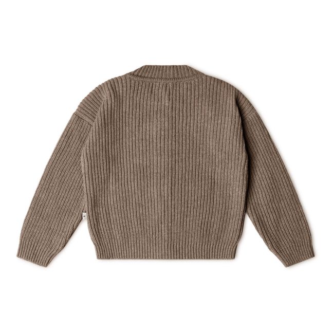 Recycled Cardigan | Taupe brown