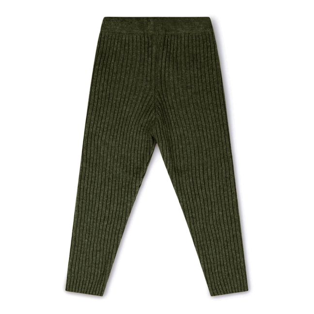 Legging Maille Côtelée Matières Recyclées | Dark green