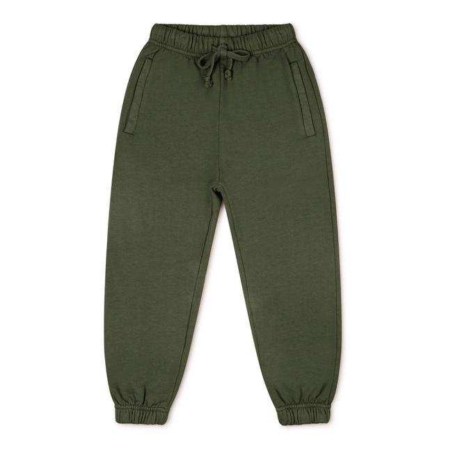 Pantaloni Jogger in cotone bio | Verde scuro