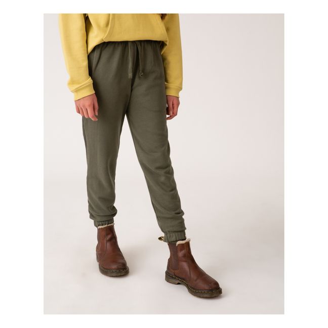 Pantaloni Jogger in cotone bio | Verde scuro
