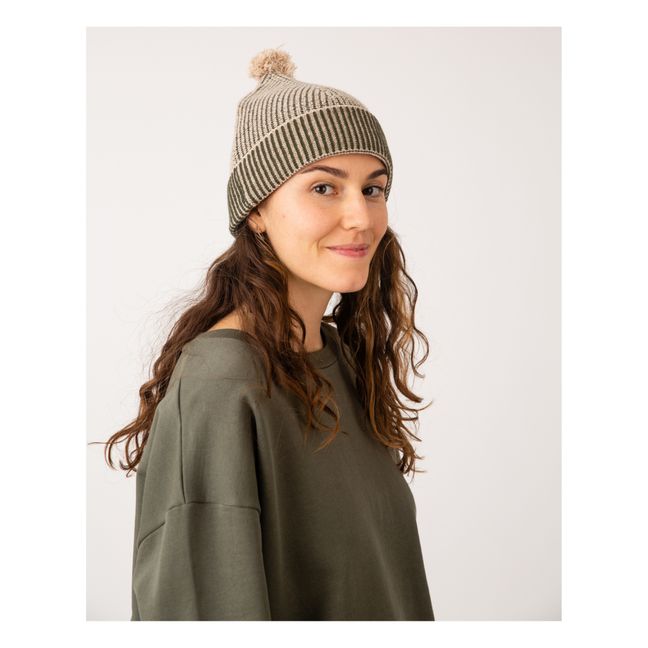 Bonnet Matières Recyclées Pompon | Vert