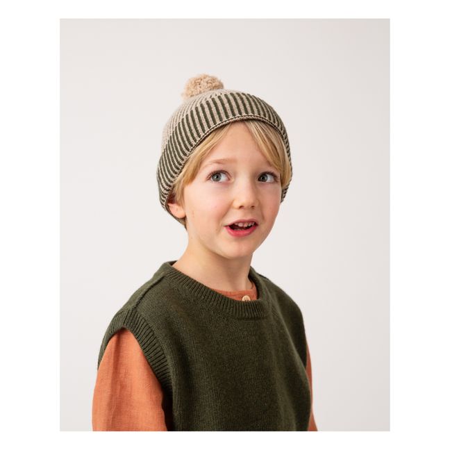 Bonnet Matières Recyclées Pompon | Vert