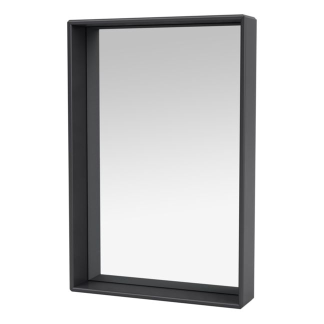 Shelfie mirror with shelf | Charcoal grey