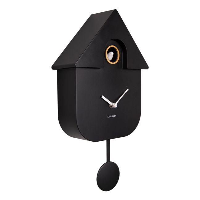 Horloge à pendule Modern Cuckoo | Schwarz
