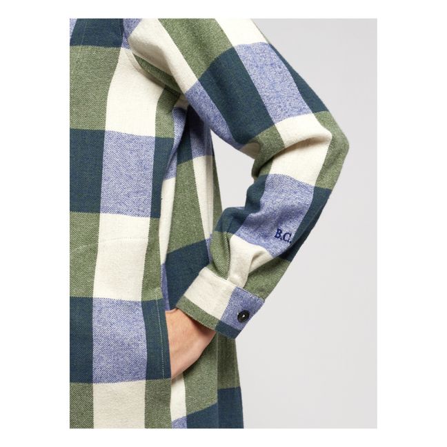 Robe Flanelle à Carreaux - Collection Femme  | Bleu marine