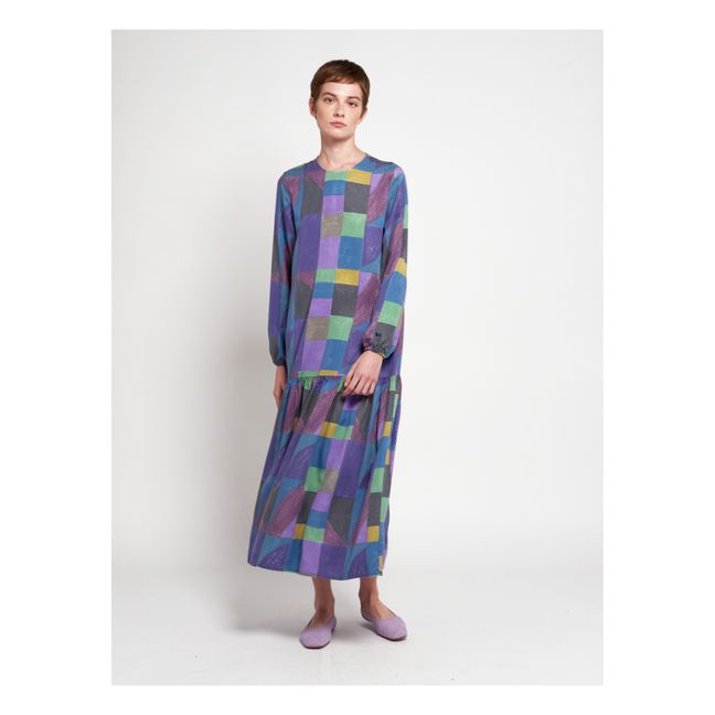 Robe Géométrique Col Amovible - Collection Femme  | Violet