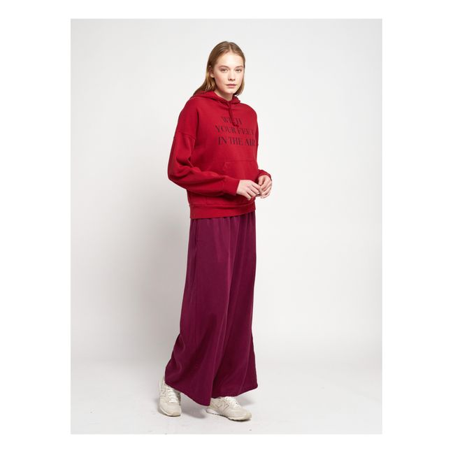Feet In The Air Sweatshirt aus Bio-Baumwolle - Damenkollektion  | Rot
