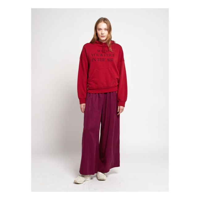 Feet In The Air Sweatshirt aus Bio-Baumwolle - Damenkollektion  | Rot