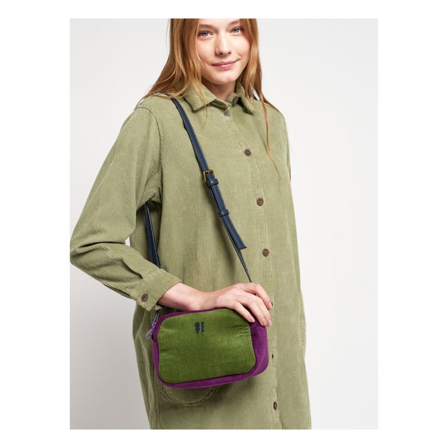 Bolsa de pana de poliéster reciclado - Colección Mujer  | Verde Kaki