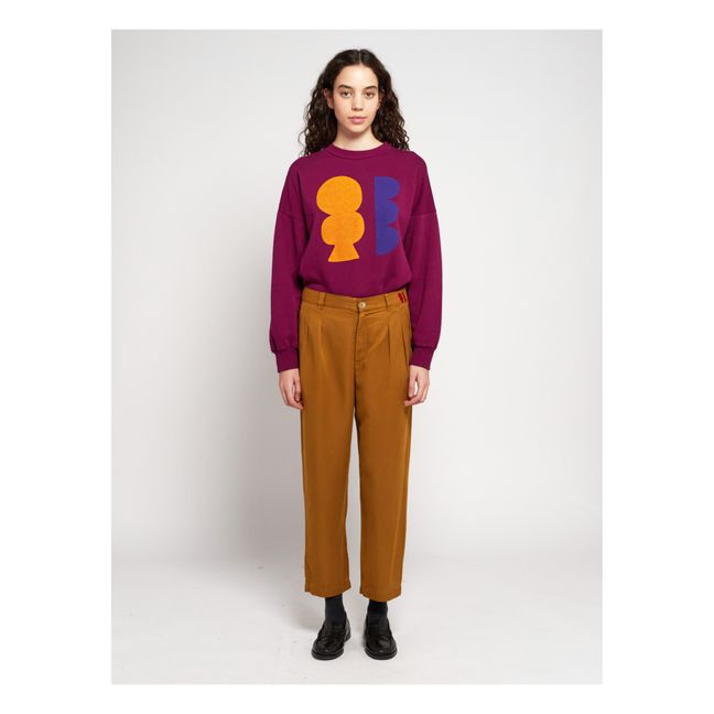 Organic cotton sweatshirt - Women's collection  | Plum