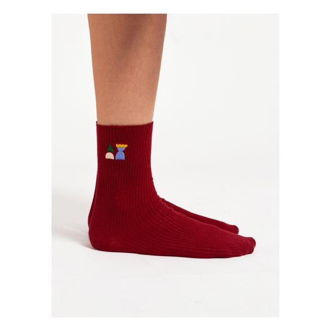 Socken - Damenkollektion  | Burgunderrot