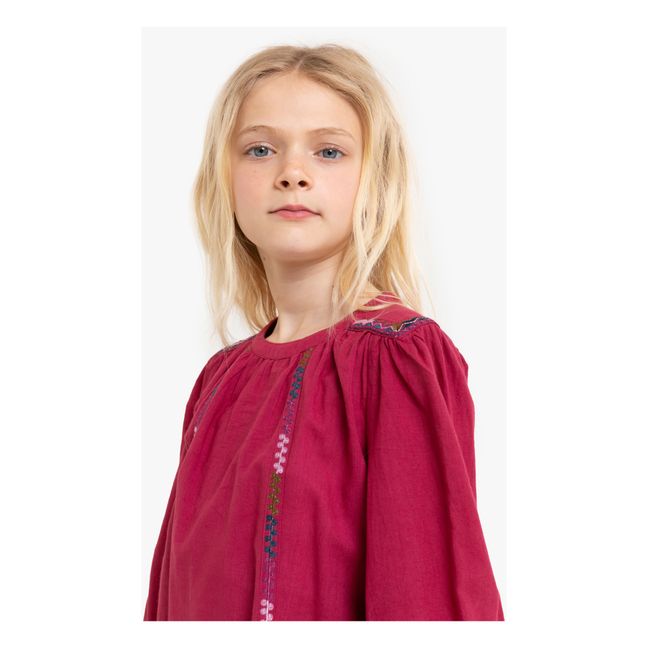 Robe Brodée Sander | Rose